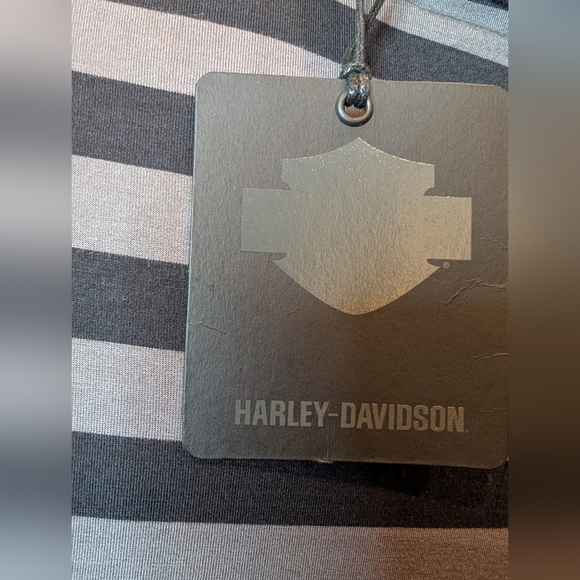 Harley-Davidson Raglan Striped Shirt relaxed fit. Limited Ed women's Sz Small - Picture 5 of 13